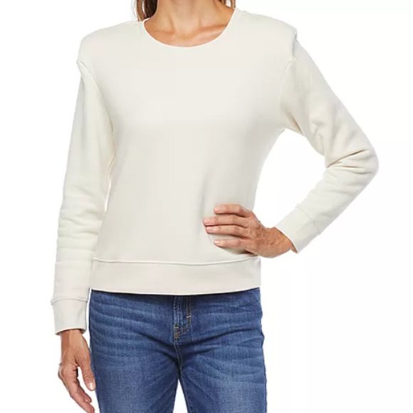 a.n.a | Women's Birch Crew Neck Long Sleeve Sweatshirt Medium - Picture 1 of 9